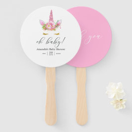 Rosa und goldene Blütendusche Fächer