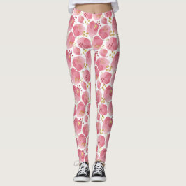Rosa und goldene Blütenpracht Yogopants Leggings