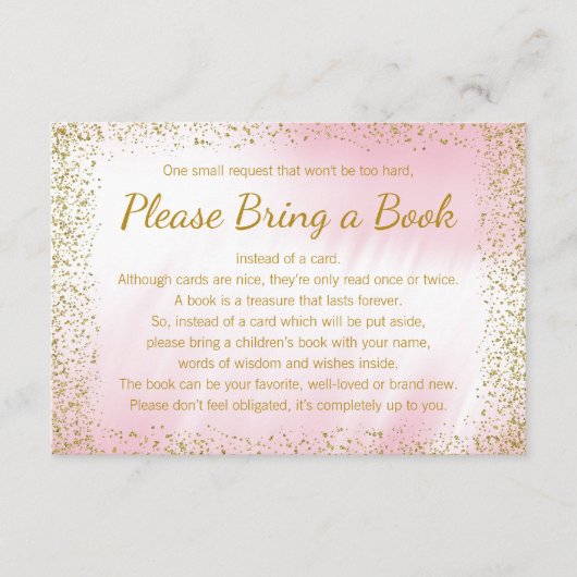 Rosa und goldene Bräunungskarten Begleitkarte (Vorderseite)