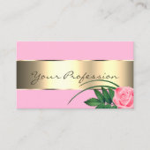Rosa und goldene Dekoration Niedliche Rose Blume M Visitenkarte (Vorderseite)
