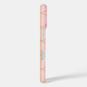 Rosa und goldene Diamantgitter Personalisiert Case-Mate iPhone Hülle (Rückseite / Rechts)