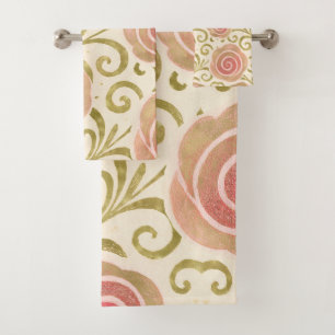 Rosa und goldene Fairy Tale Storybook Princess Ros Badhandtuch Set