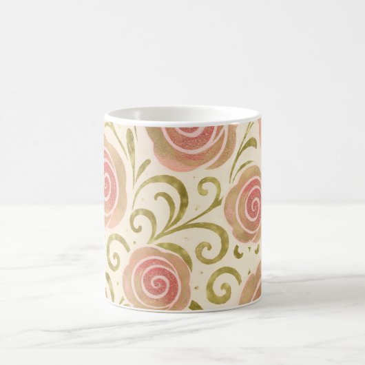 Rosa und goldene Fairy Tale Storybook Princess Ros Kaffeetasse (Mittel)