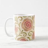 Rosa und goldene Fairy Tale Storybook Princess Ros Kaffeetasse (Links)