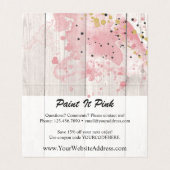 Rosa und goldene Farbe auf rustikalem Holz Vielen (Innenseite Aufgefaltet)