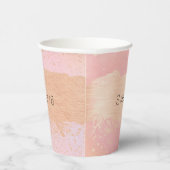 Rosa und goldene Farbe Pappbecher (Rechts)