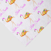 Rosa und goldene Flamingo | Aquarellfarben-Blume  Seidenpapier (Ausschnitt)