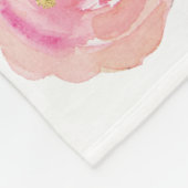 Rosa und goldene Flora Fleecedecke (Ecke)