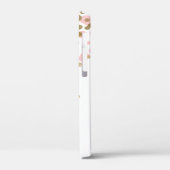 Rosa und goldene Foil Girly Confetti Monogram Case-Mate iPhone Hülle (Rückseite / Links)