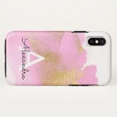 Rosa und goldene Foil Wash Girl Case-Mate iPhone Hülle (Rückseite (Horizontal))