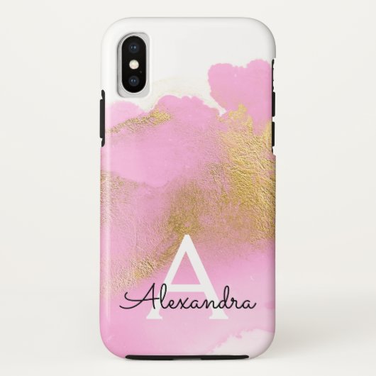 Rosa und goldene Foil Wash Girl Case-Mate iPhone Hülle (Rückseite)