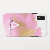 Rosa und goldene Foil Wash Girl Case-Mate iPhone Hülle (Rückseite (Horizontal))