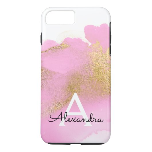 Rosa und goldene Foil Wash Girl Case-Mate iPhone Hülle (Rückseite)