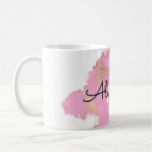 Rosa und goldene Foil Wash Girl Kaffeetasse (Links)