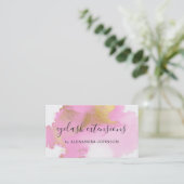Rosa und goldene Foil Wash Girl Visitenkarte (Stehend Vorderseite)