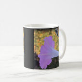 Rosa und goldene funkelnde Prunkwinde Kaffeetasse (VorderseiteRechts)