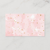 Rosa und goldene Gewinnfarben-Girl-Gewinnspiel Visitenkarte (Rückseite)