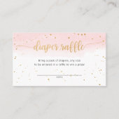 Rosa und goldene Gewinnfarben-Girl-Gewinnspiel Visitenkarte (Vorderseite)