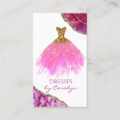 Rosa und goldene Glitterie Seamstress Business Car Visitenkarte (Vorderseite)