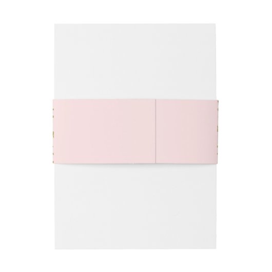 Rosa und goldene Glitzer Einladung Bauchband Einladungsbanderole (Rückseitenbeispiel)