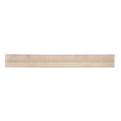 Rosa und goldene Glitzer Wavy Stripes Satinband (Vorderseite)
