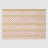 Rosa und goldene Glitzer Wavy Stripes Seidenpapier (Vorderseite)