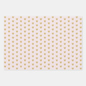 Rosa und goldene Herzen und Linien Geschenkpapier Set (Vorderseite 2)