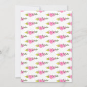 Rosa und goldene Herzen Valentinisches Brautparty Einladung (Rückseite)