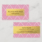 Rosa und goldene Imitate Fohlen Zickzack Visitenka Visitenkarte (Vorne/Hinten)