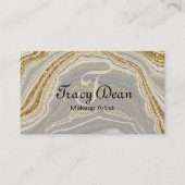 Rosa und goldene Imitate Glitzer Visitenkarte (Vorderseite)