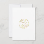 Rosa und goldene italienische Gondel RSVP Karte (Rückseite)