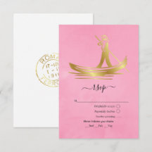 Rosa und goldene italienische Gondel