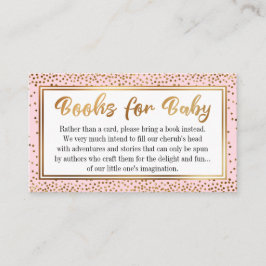 Rosa und goldene Konfetti Buchanfragen Beilagen Ka Begleitkarte