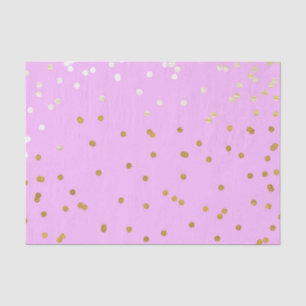 Rosa und goldene Konfetti-Punkte Moderne Glamour E Seidenpapier