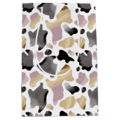 Rosa und goldene Kuh Print Birthday Geschenktasche Mittlere Geschenktüte (Vorderseite)