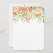 Rosa und goldene Kürbisdusche Einladung, fallen Einladung (Rückseite)