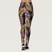 Rosa und goldene Leoparden Leggings (Rückseite)