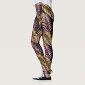Rosa und goldene Leoparden Leggings (Links)