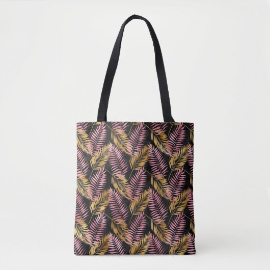 Rosa und goldene Leoparden Tasche (Vorderseite)