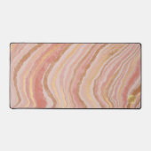 Rosa und goldene Marmor mit Goldmonogramm Schreibtischunterlage (Vorderseite)