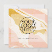 Rosa und goldene Marmor Vielen Dank für Ihre Rabat (Rückseite)