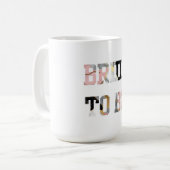 Rosa und goldene Marmorbrücke für den Erfolg Kaffeetasse (Vorderseite Links)