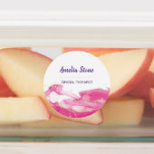 Rosa und goldene Marmoretiketten Etiketten (Befestigt)