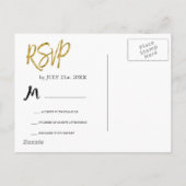 Rosa und goldene Marmormor UAWG Hochzeit Einladung (Rückseite)