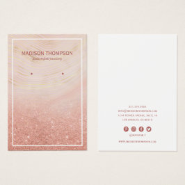 Rosa und goldene Marmorplatte