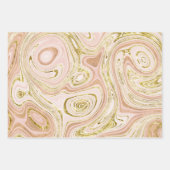 Rosa und goldene Marmorverkleidung Geschenkpapier Set (Vorderseite 2)