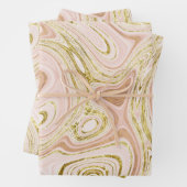 Rosa und goldene Marmorverkleidung Geschenkpapier Set (Beispiel)