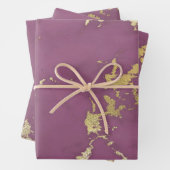 rosa und goldene Marmorverkleidung Geschenkpapier Set (Beispiel)