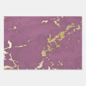 rosa und goldene Marmorverkleidung Geschenkpapier Set (Vorderseite)
