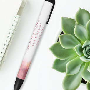 Rosa und goldene moderne Kunst Flüssig-Aquarell-Ti Kugelschreiber